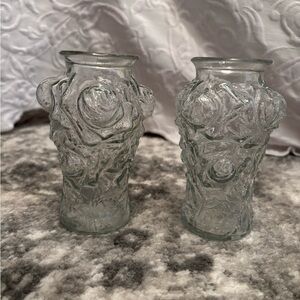 Elegant Glass Rose Vases